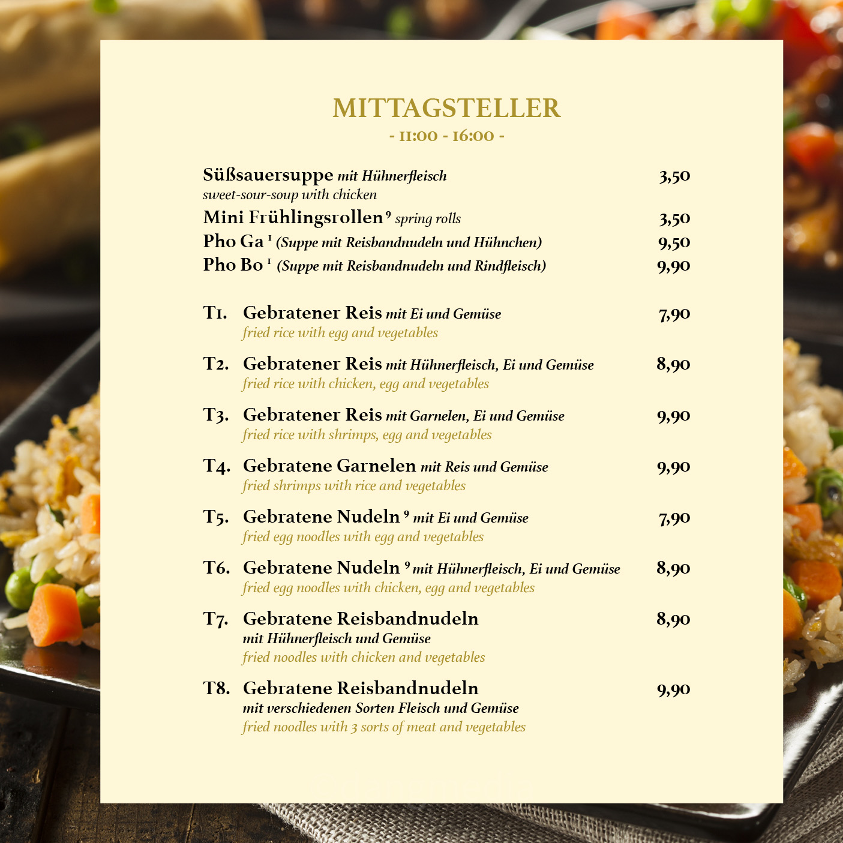 Leckere thailändische Gerichte