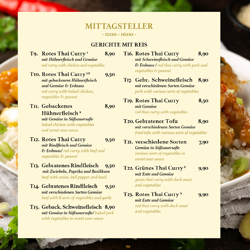 Leckere thailändische Gerichte